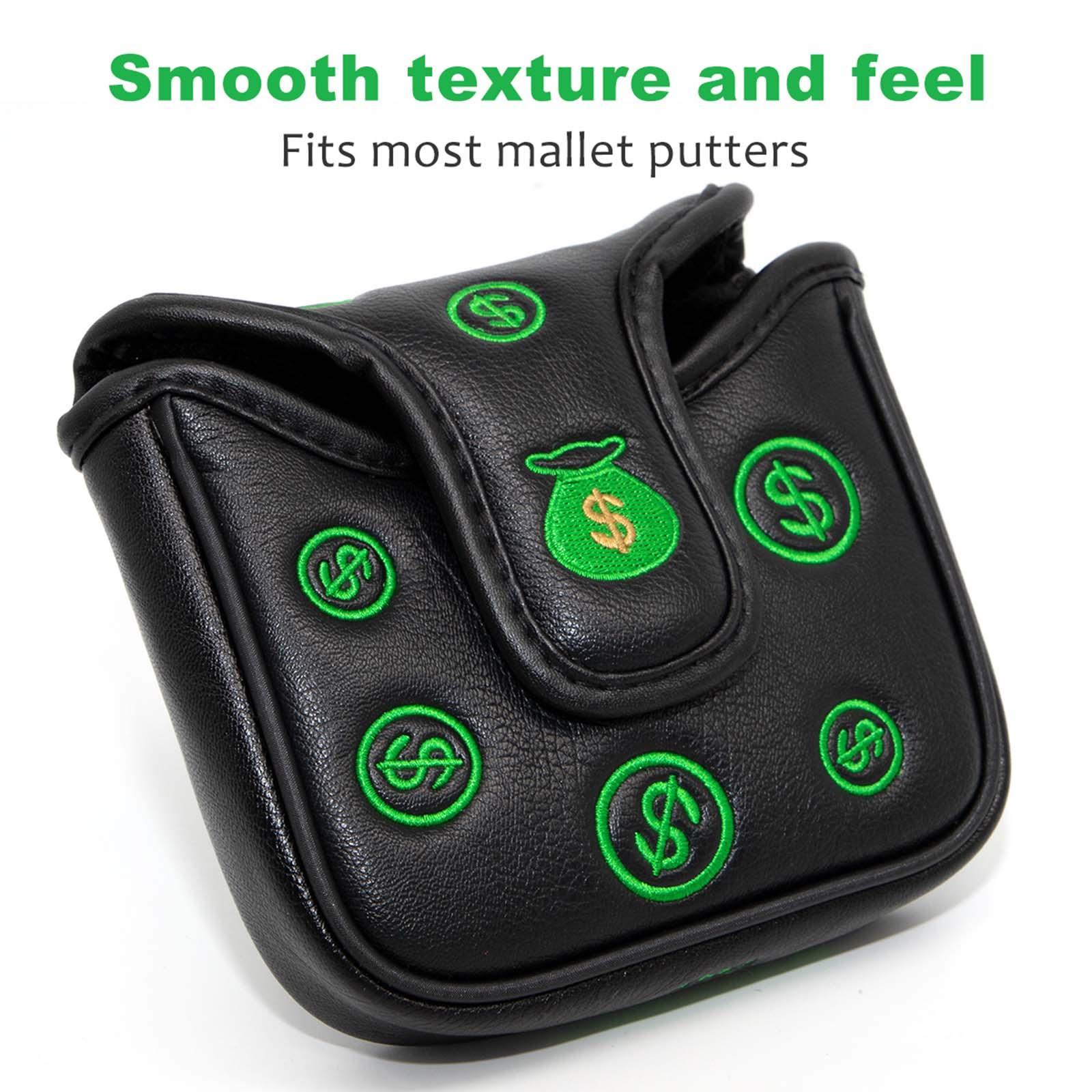 Golf Mallet Putter Head Cover Universal Golf Center Shaft Putter Covers , Blue