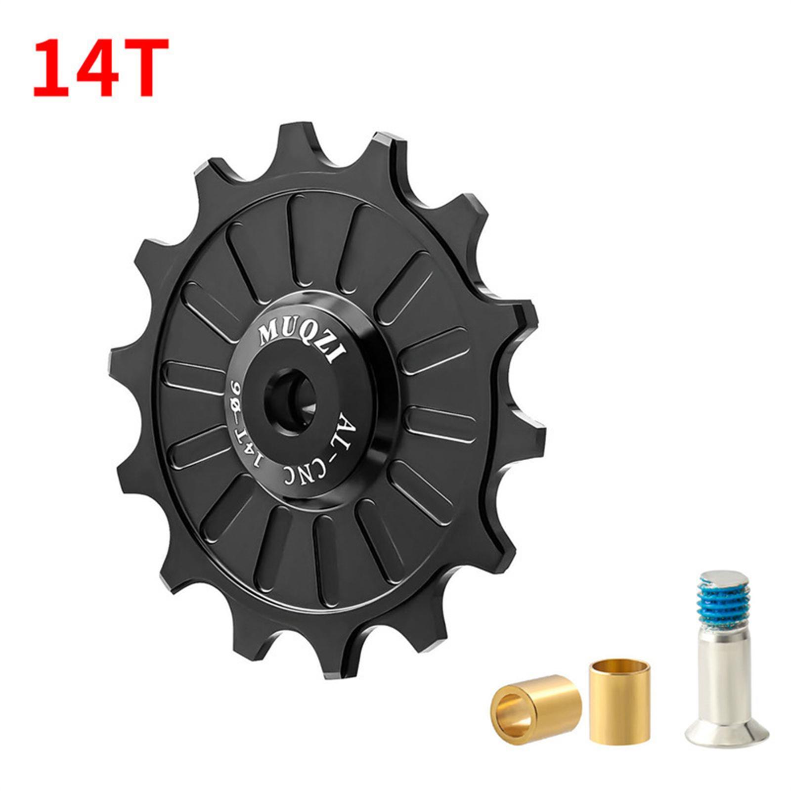 2x Bike Guide Wheel, Aluminum Alloy Rear Derailleur Jockey Wheel Rear Derailleur Pulley Bike Accessories