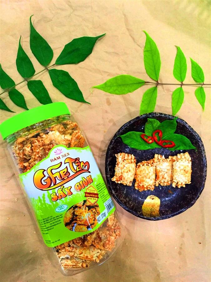 Đặc Sản Bình Thuận - Ghẹ Tẩm Sấy Giòn Đầm Sen - 120G - Ocop 4 Sao