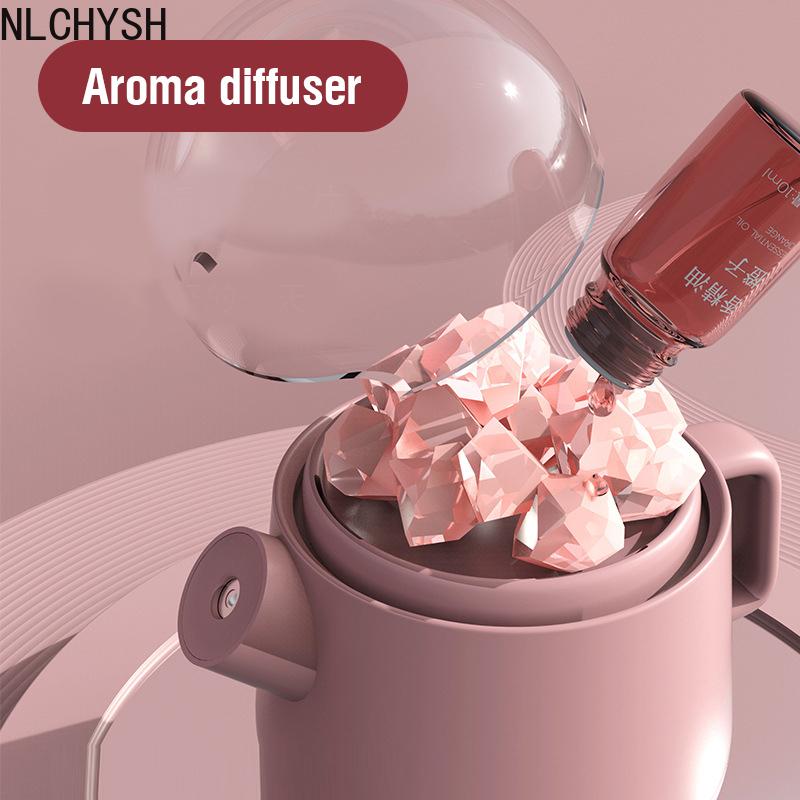 Di Động Pha Lê Aromatheraphy Máy Tạo Độ Ẩm Không Dây Tinh Máy Khuếch Tán Tinh Dầu LED Muối Himalaya Thoáng Mát Sương Máy Phun Sương Tạo Độ Ẩm