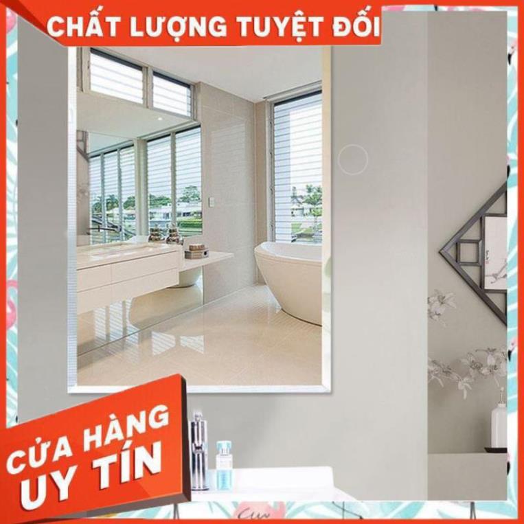 Gương soi nhà tắm kiếng soi dán phòng wc tương giá rẻ treo tương trang điểm thước 50x70 cm