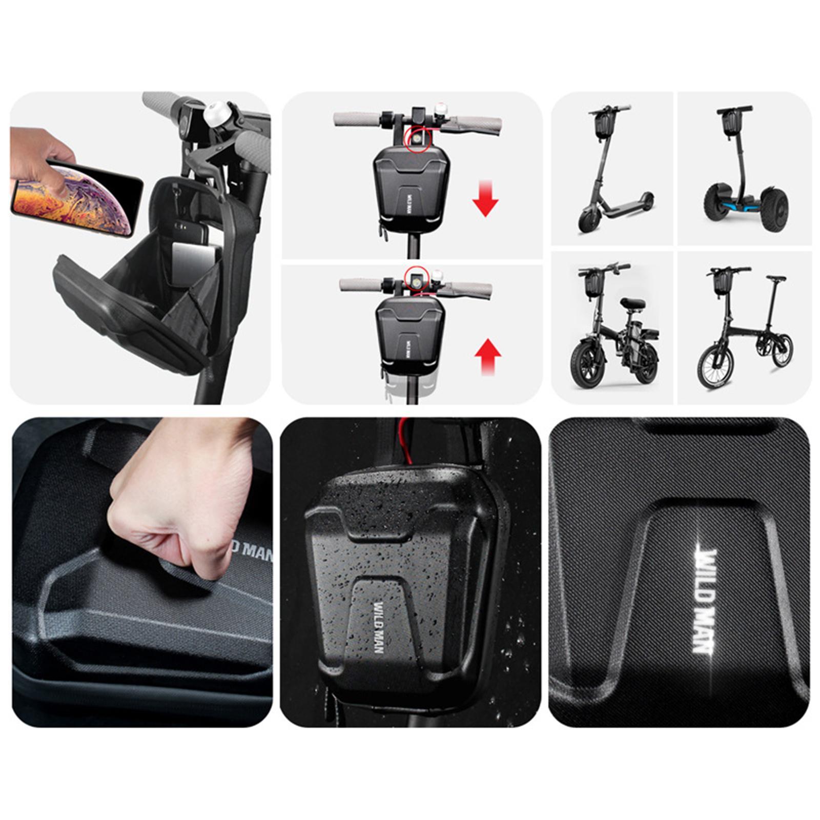 2.5L Electric Scooter Handlebar Bag Front Hanging Bag EVA for Kick Scooter