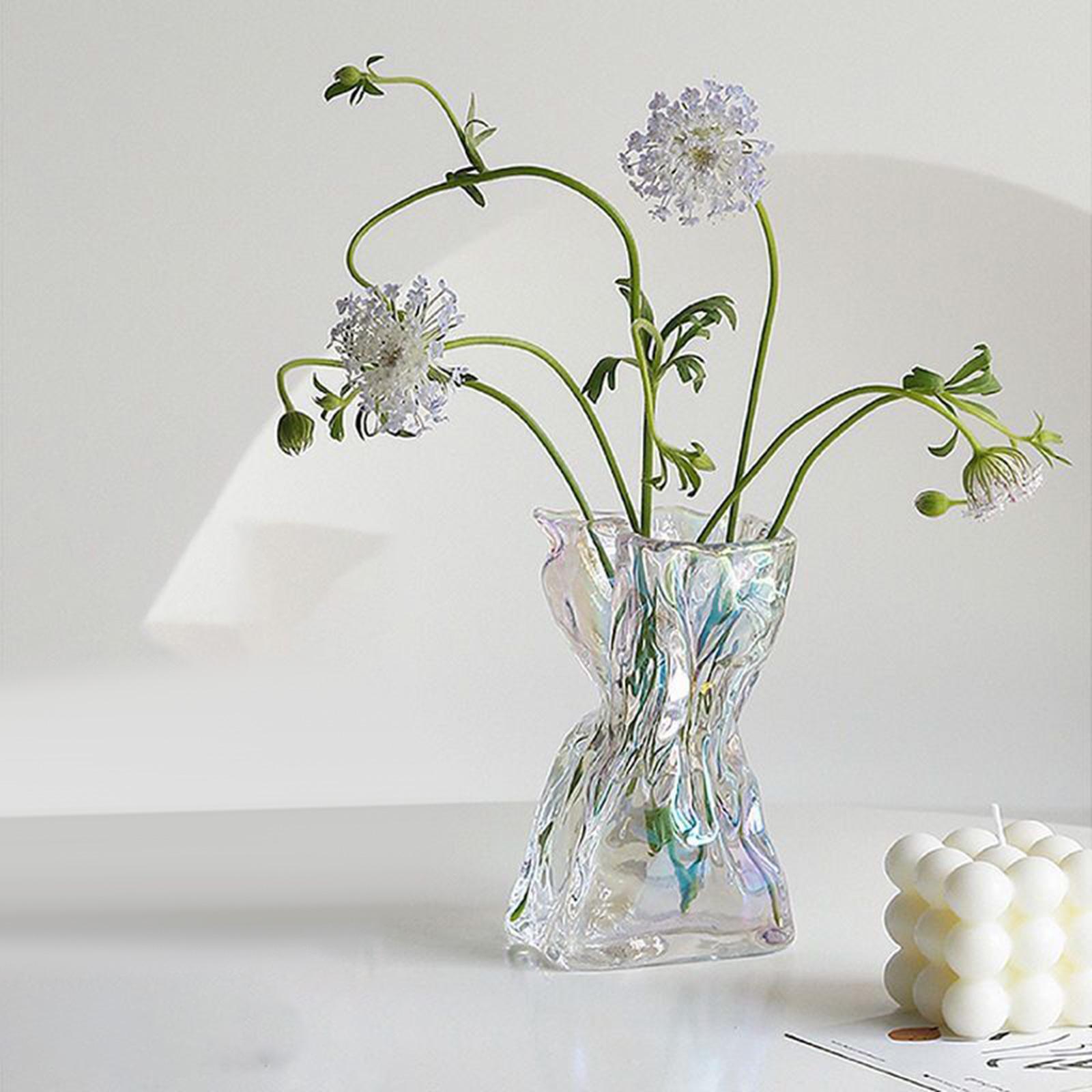 Glass Flower Vase Modern Plant Container Floral Arrangement Plant Flower Pot