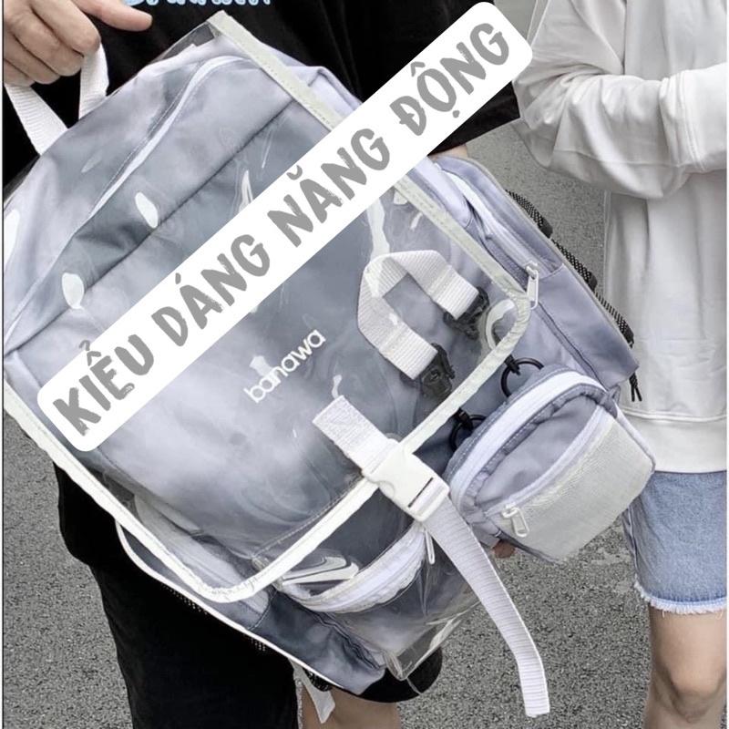 Balo Banawa TieDye Grey Backpack Xám Loang 2810 Clothes Shop Balo Đi Học Đi Chơi Banawa Xám Loang Ulzzang Unisex