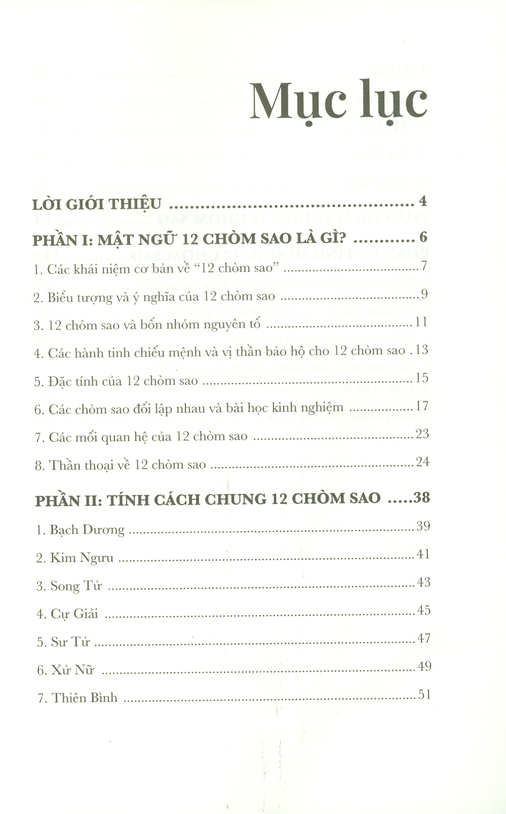 Mật Ngữ 12 Chòm Sao