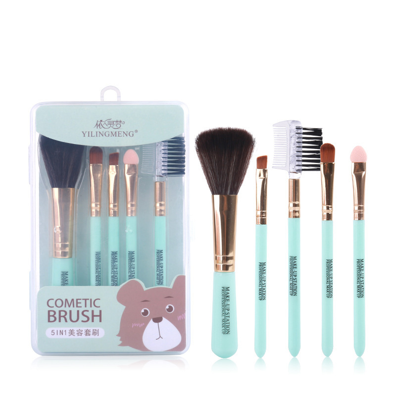 Bộ cọ trang điểm cá nhân LMLTOP MAKEUP BRUSH SET siêu mềm với tone màu cực kì dễ thương, thích hợp bỏ túi mang đi học, đi làm, đi du lịch tiện lợi - Giao màu sắc thân cọ ngẫu nhiên