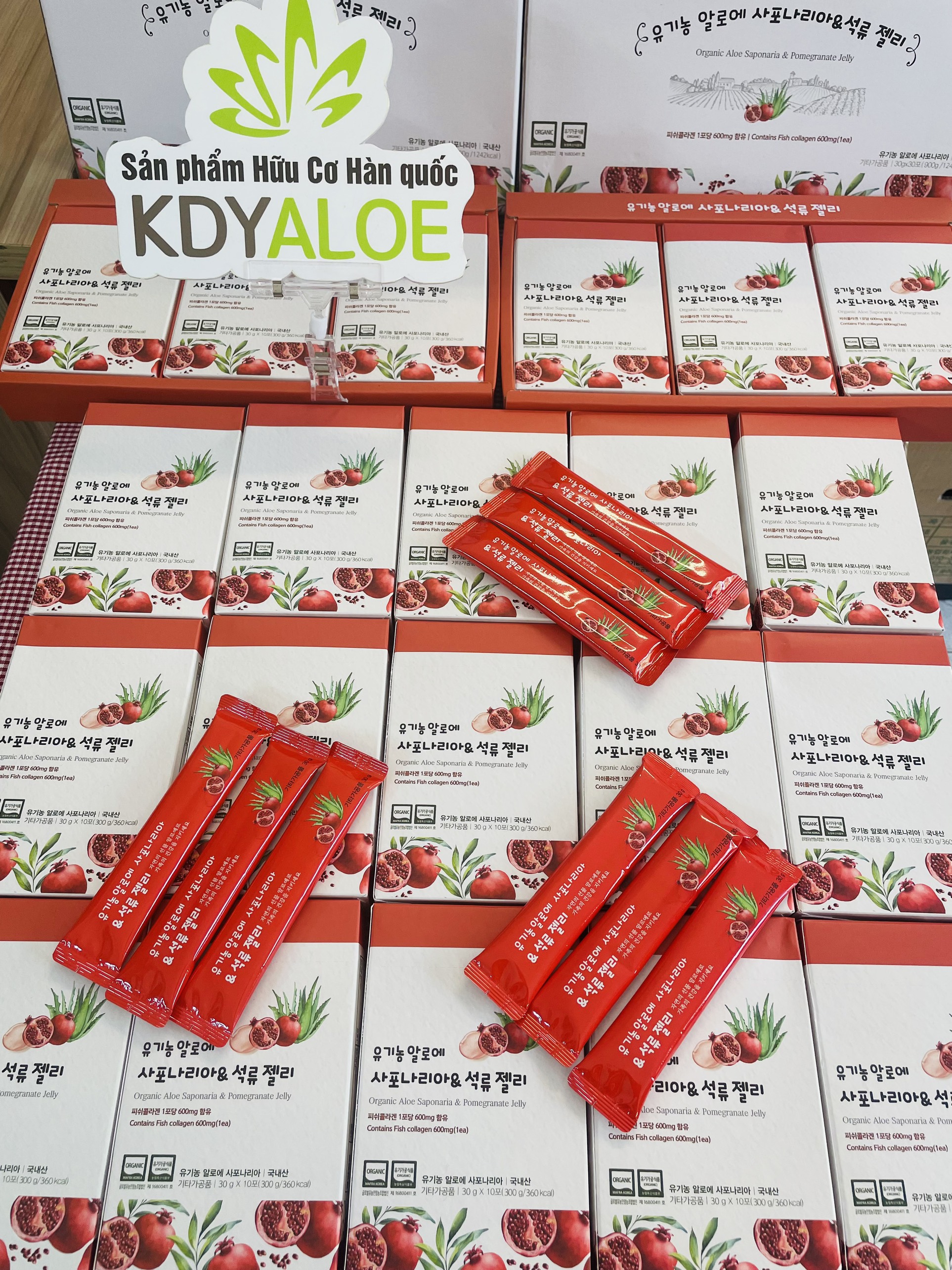 THẠCH COLLAGEN NHA ĐAM SAPONARIA LỰU ĐỎ HỮU CƠ