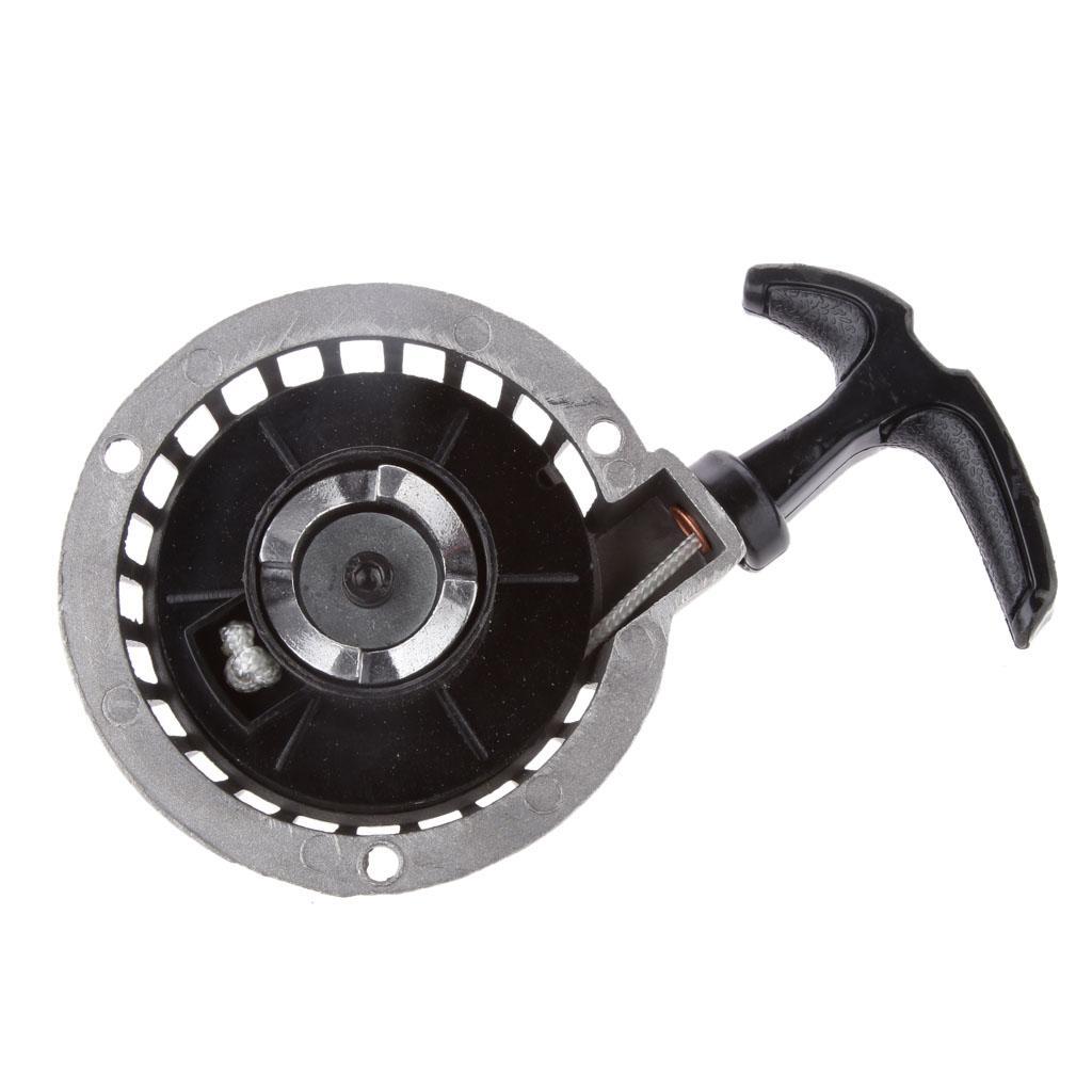 Aluminum Pull Start Starter Recoil for 47cc 49cc Mini Pocket Bike ATV Black Silver - Silver