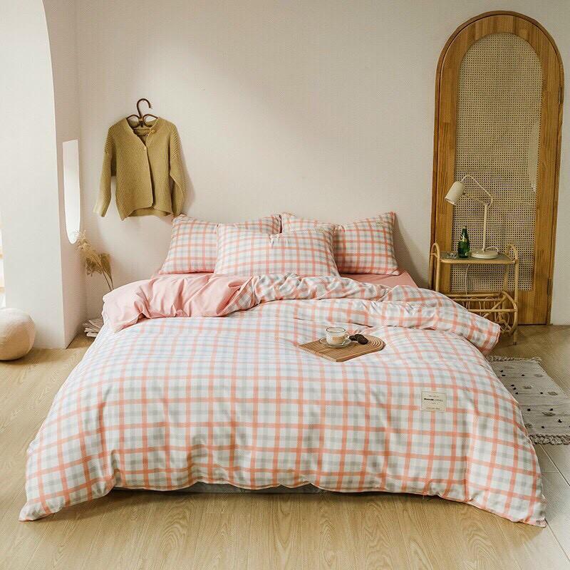 Bộ cotton TC sọc caro 4 món