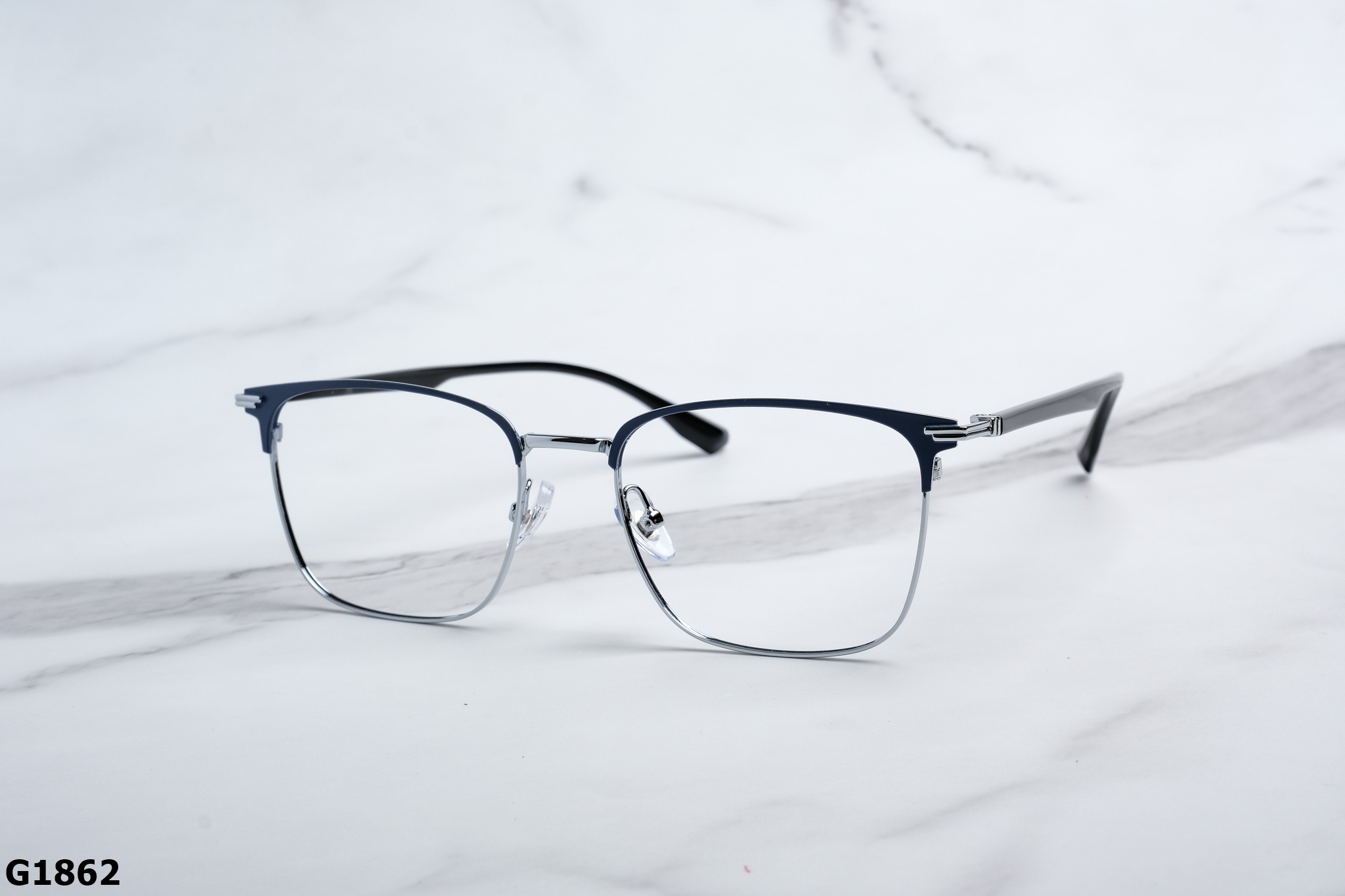 Gọng Kính Cận Vuông Nửa Viền Thời Trang Unisex G1862