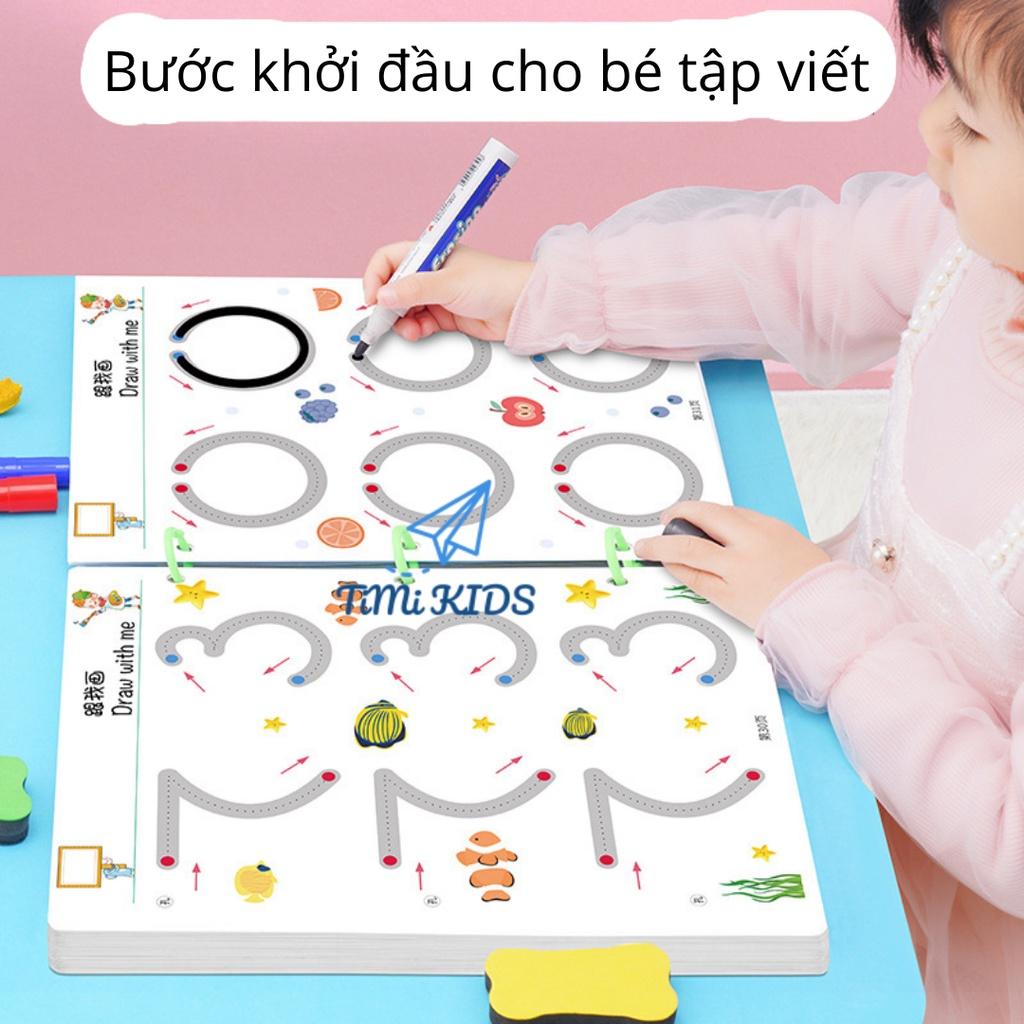 Tập tô vẽ thông minh xóa được, luyện cho bé cầm bút và phát triển tư duy - Giáo dục toàn diện Montessori