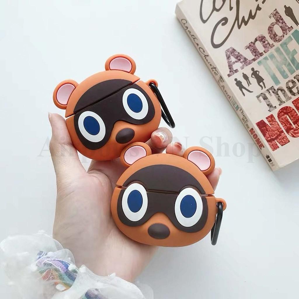 Bao Case Ốp dành cho Airpods 1/2, Airpods Pro chồn mắt to kute 3D silicon cao cấp