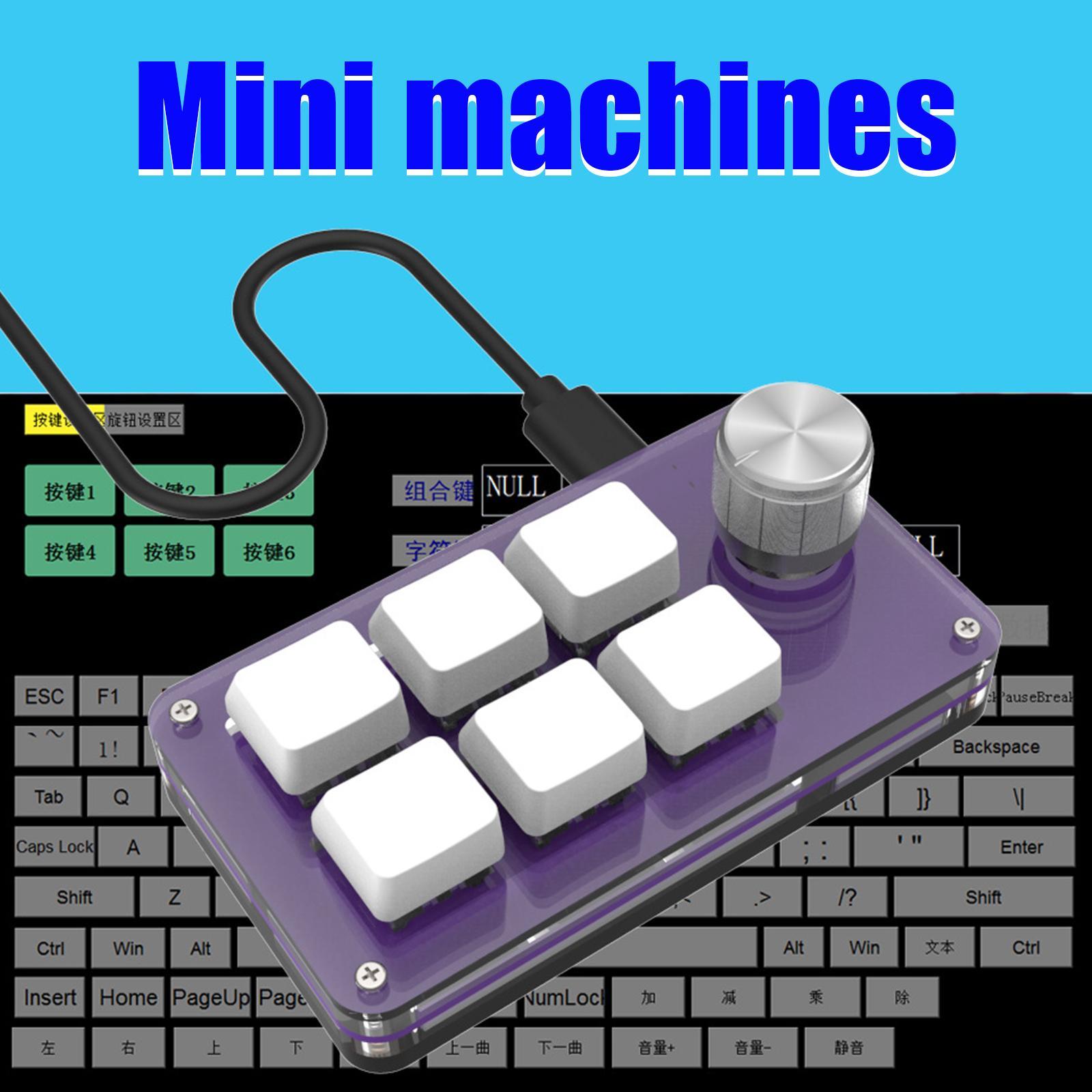 Mini Wired Mechanical Keyboard Custom Keypad for E-Sports Drawing PC