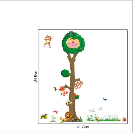 Decal thước đo cây xanh cho bé