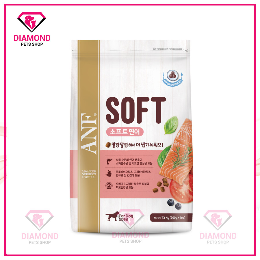 1.2KG ANF Soft – Thức ăn hạt mềm Cho Chó MỌI LỨA TUỔI nhập khẩu HÀN QUỐC – vị cá hồi