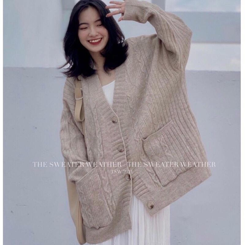 013. ÁO KHOÁC LEN CARDIGAN BASIC SIÊU HOT, LEN VẶN THỪNG , LEN QC CAO CẤP