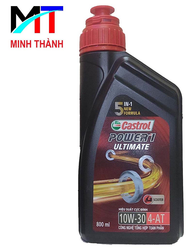 Dầu nhớt xe tay ga Castrol Power 1 Ultimate Scooter 10W-30, 800ML