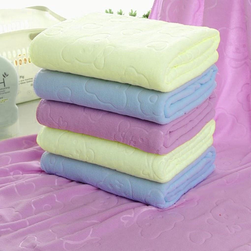 70x140cm - Khăn Tắm Lau Người Hình Thú Chất Liệu Sợi Mềm Mịn, Thấm Nước, Nhanh Khô, Ủ Ấm Cho Bé