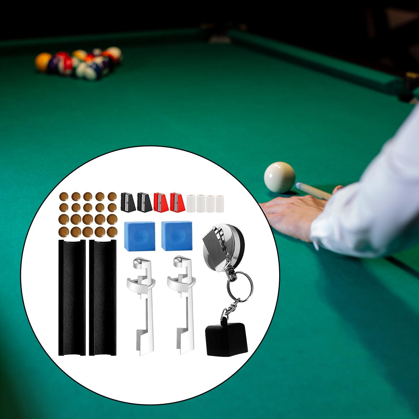 35Pcs Pool Cue Repair Pool Cue Repair Billiards Billiard Cue Tips Cue Repair Set for Playing Game Practice Pool Table