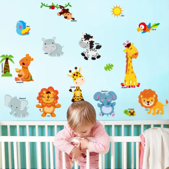 Decal trang trí tường - Những người bạn thú dễ thương