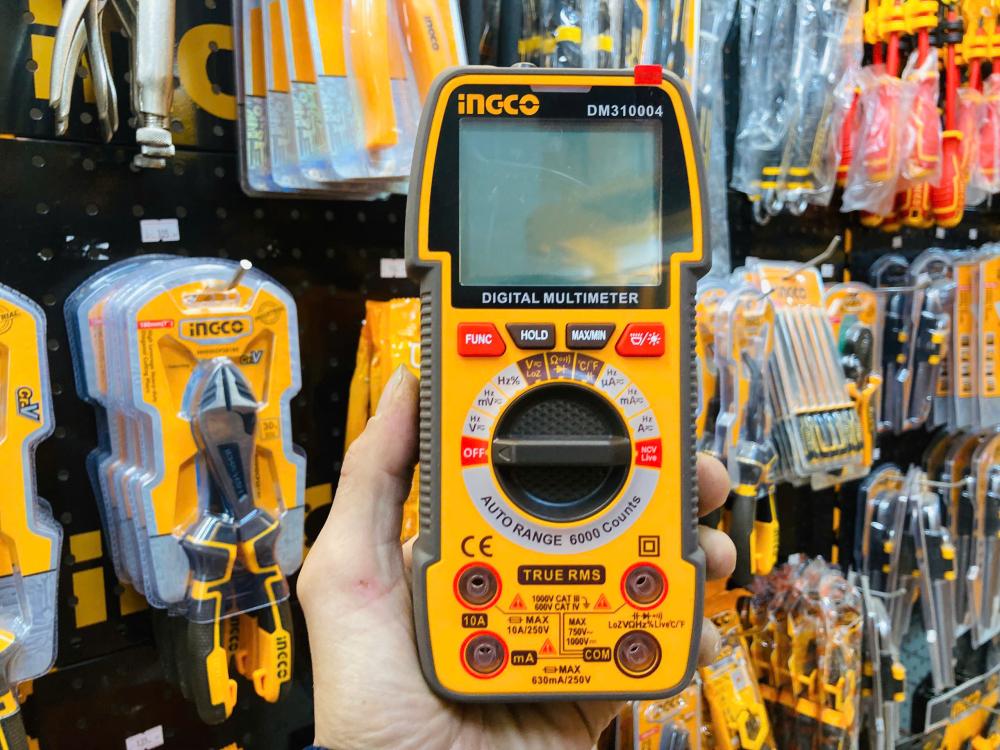 ĐỒNG HỒ VẠN NĂNG KỸ THUẬT SỐ 1000V 6000 SỐ ĐẾM TỰ ĐỘNG 6V INGCO DM310004 - HÀNG CHÍNH HÃNG