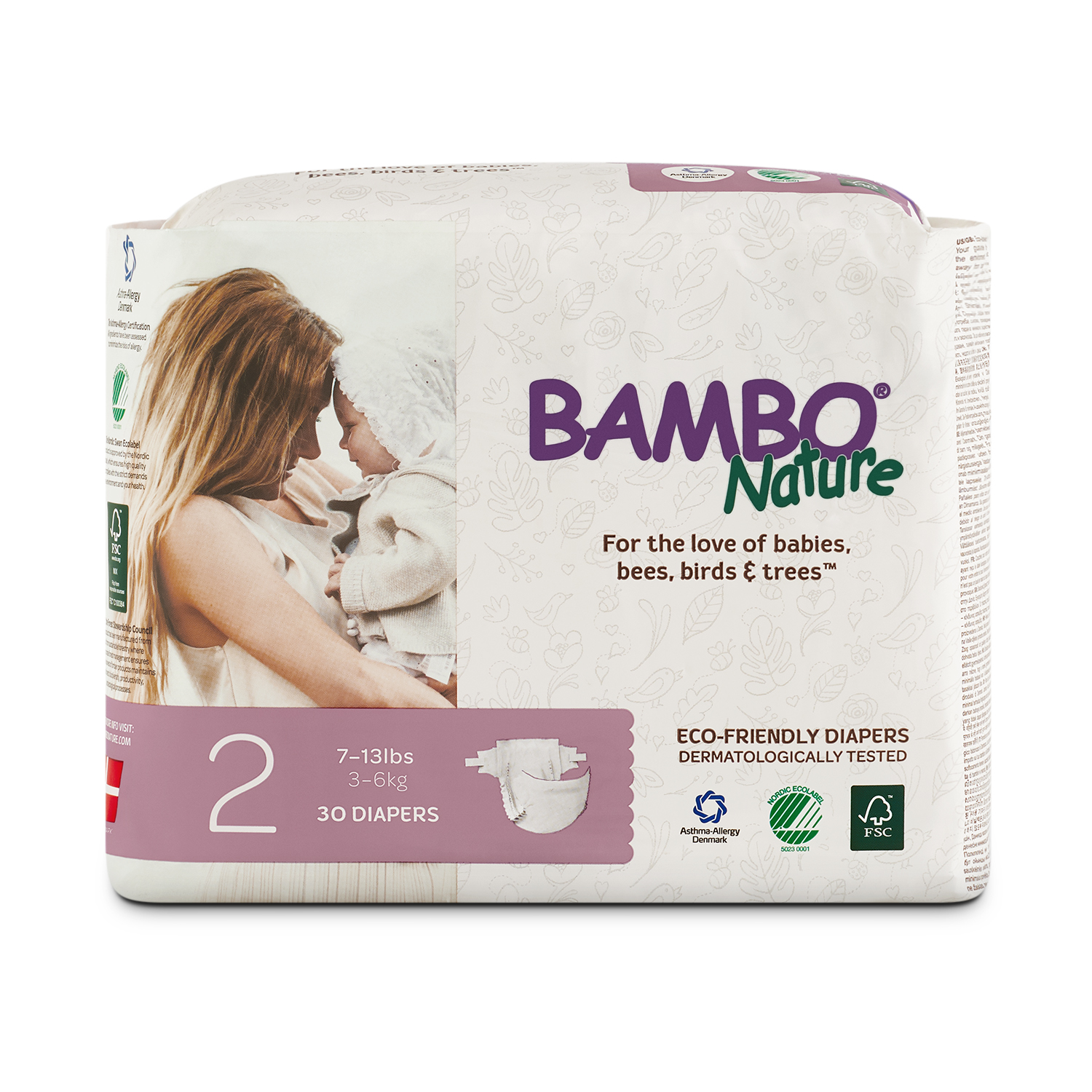 Tã Dán Em Bé Hữu Cơ Bambo Nature - gốc Đan Mạch - 3-6kg - S30 - 30 miếng