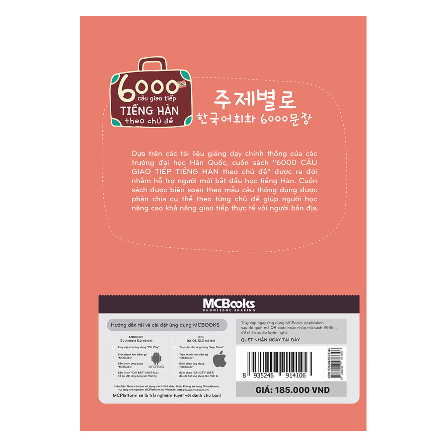6000 Câu Giao Tiếp Tiếng Hàn Theo Chủ Đề (Không kèm CD)