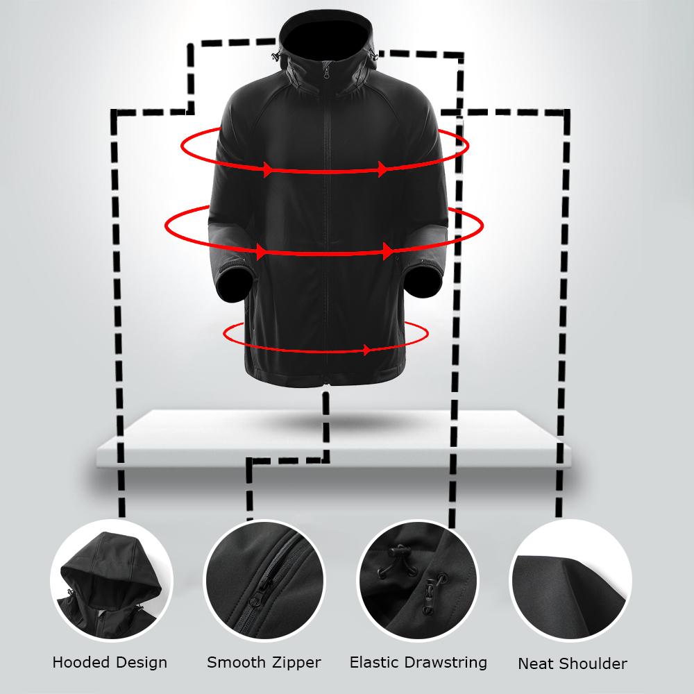 Áo khoác nam du lịch, chống gió, chấm thấm nước, chống tĩnh điện, có mũ trùm đầu thoải mái - Tùy chọn size và màu