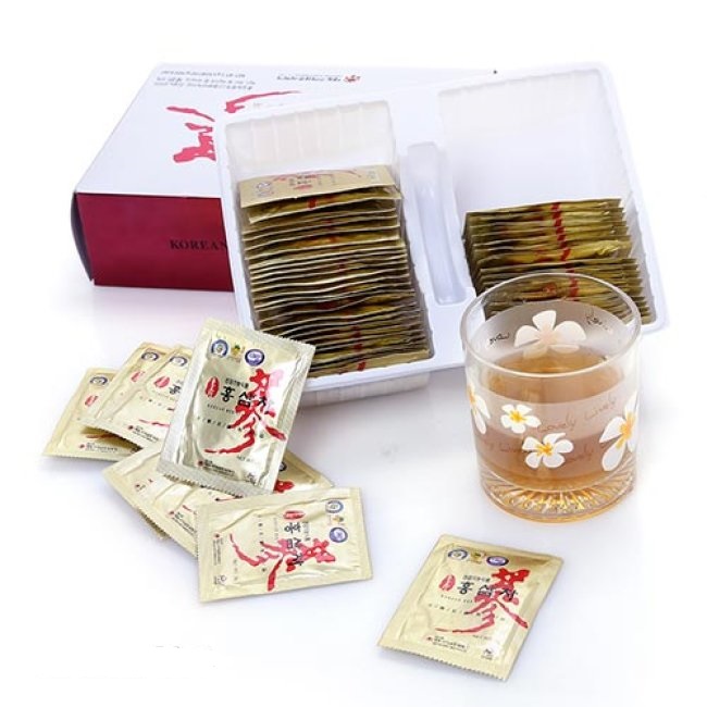 Combo 2 Hộp Trà Sâm Daedong 50 gói Chiết xuất từ hồng sâm nội địa 6 năm tuổi dạng trà hạt cốm Hàn Quốc