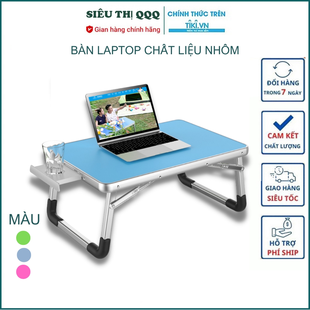 Bàn Học Laptop Học Sinh Gấp Gọn Bàn ký Ăn Ký Túc Xá Sinh Viên chất liệu nhôm khung to chắc gấp gọn BLY18 - Xả tồn hàng mới chỉ xỉn ốc gầm bàn