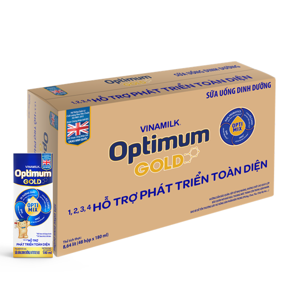 COMBO 24 HỘP SỮA BỘT PHA SẴN OPTIMUM GOLD - HỘP 180ML