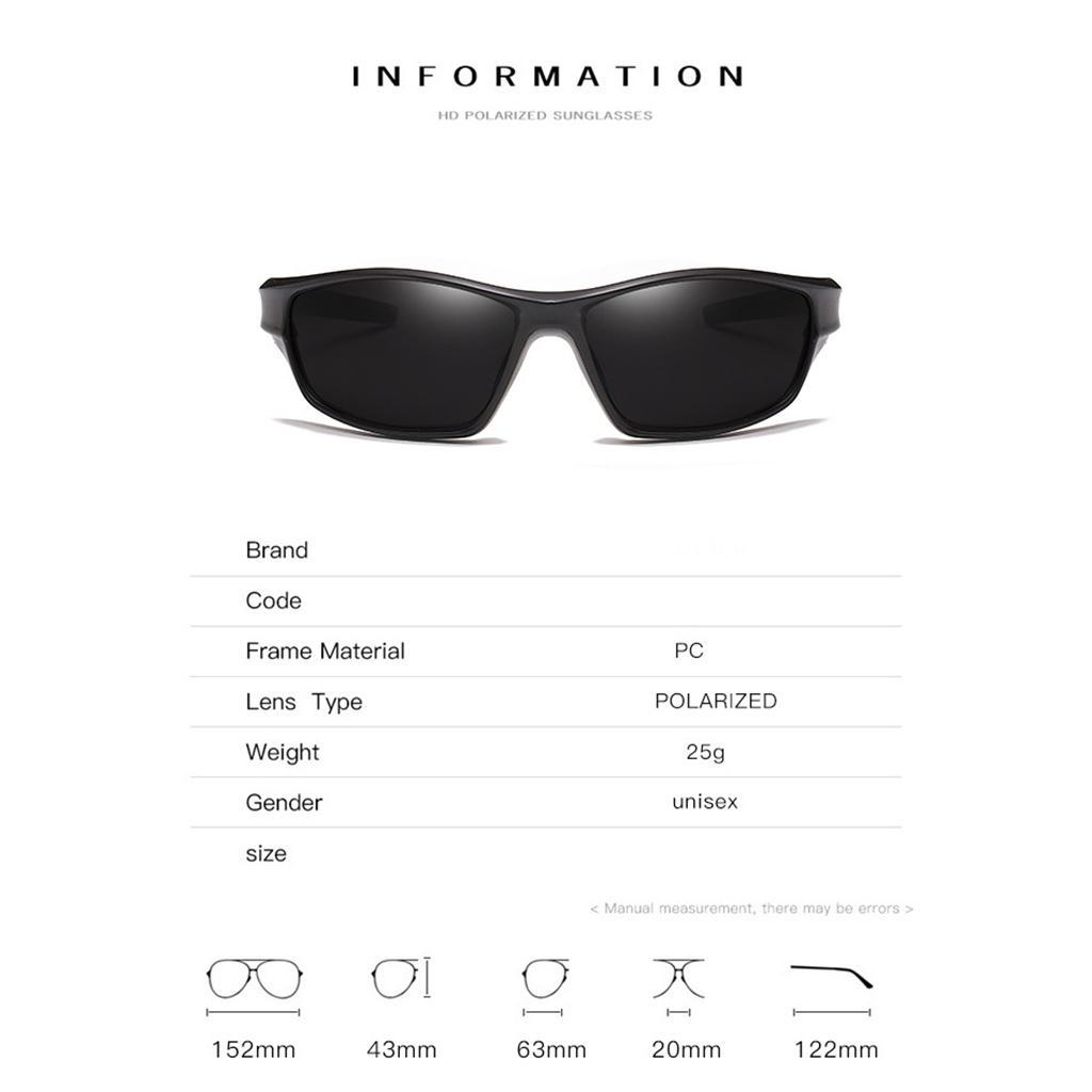 5x Cycling Polarized Goggles Bike Outdoor Sports  Sunglasses Black