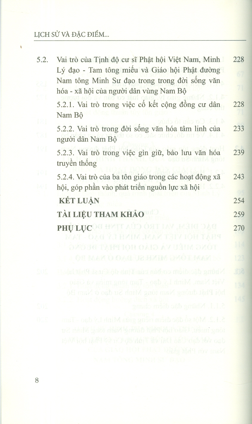 Lịch Sử Và Đặc Điểm Của Một Số Tôn Giáo Ở Nam Bộ (Tịnh Độ Cư Sỹ Phật Hội Việt Nam; Minh Lý Đạo - Tam Tông Miếu; Giáo Hội Phật Đường Nam Tông Minh Sư Đạo)