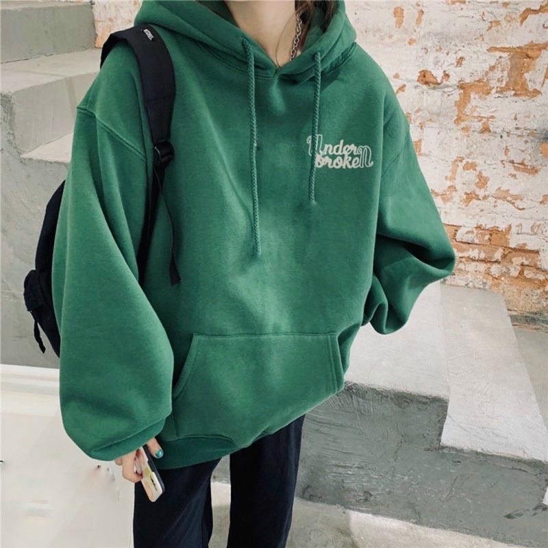 Áo KHOÁC Hoodie XANH LÁ UNDER BROKEN và Ulzzang Unisex