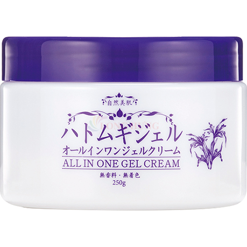 Kem dưỡng ẩm Ý Dĩ Hadakiri Hatomugi All In One Gel Cream giúp làm sáng da (250g) - Hàng chính hãng