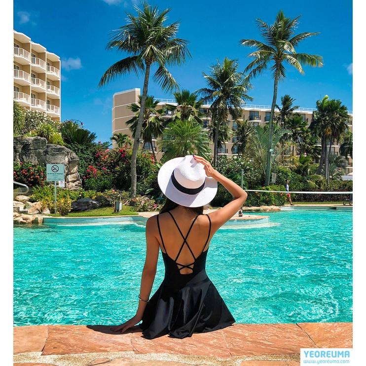 Đồ Bơi Nữ Kín Đáo Liền Thân - Bikini Áo tắm 1 mảnh dáng váy nhún ngực SAVVY one-piece swimsuit