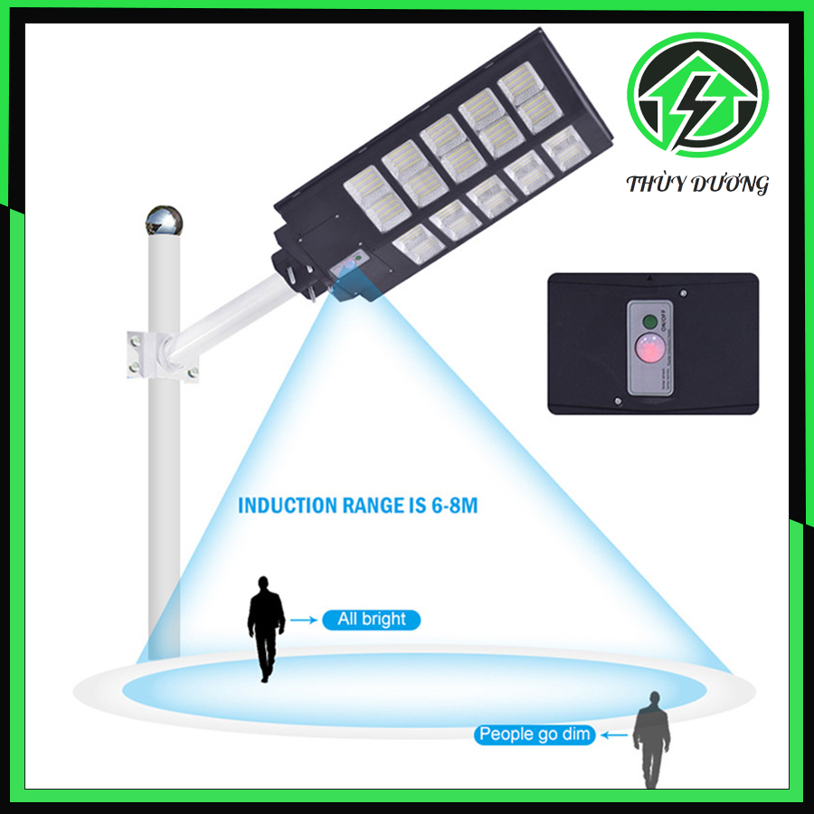 Đèn Năng Lượng Mặt Trời 500w Liền Thể, 800 Chip Led, Sáng Liên Tục. Đủ Công Suất
