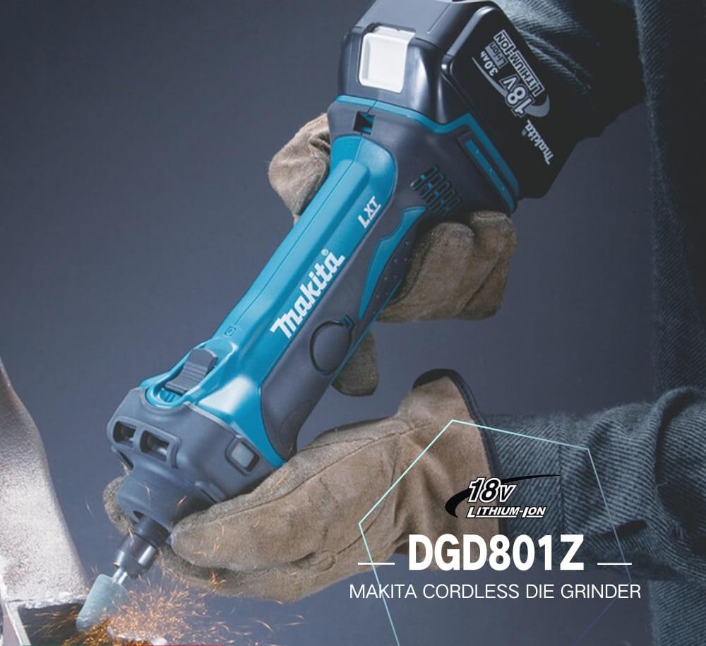 MÁY MÀI KHUÔN DÙNG PIN 18V 38MM MAKITA (KHÔNG KÈM PIN VÀ ĐẾ SẠC) DGD801Z (LOẠI MŨI NGẮN)- HÀNG CHÍNH HÃNG