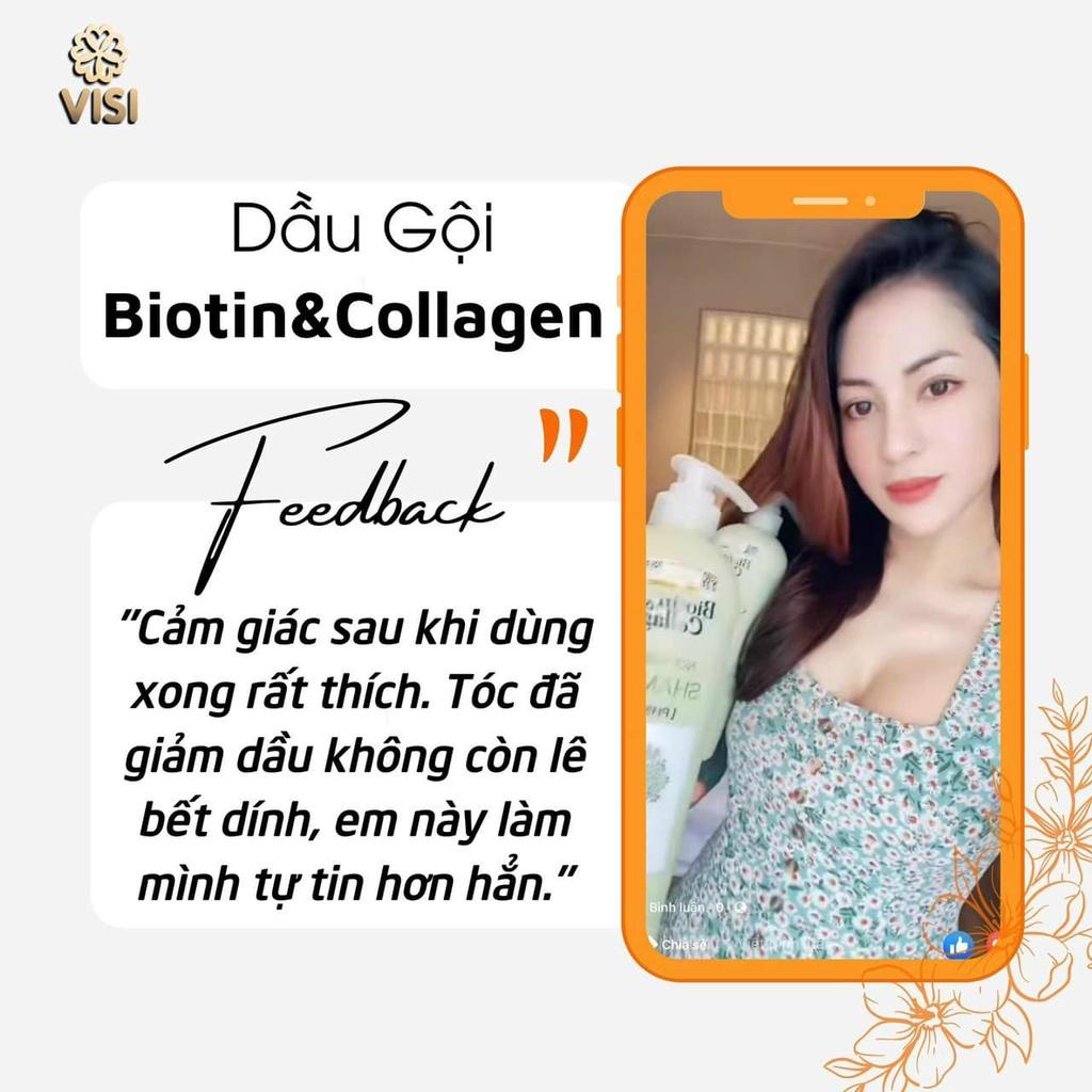 Dầu gội xả ngăn gàu Biotin Collagen Voudioty xanh dương 1000ml