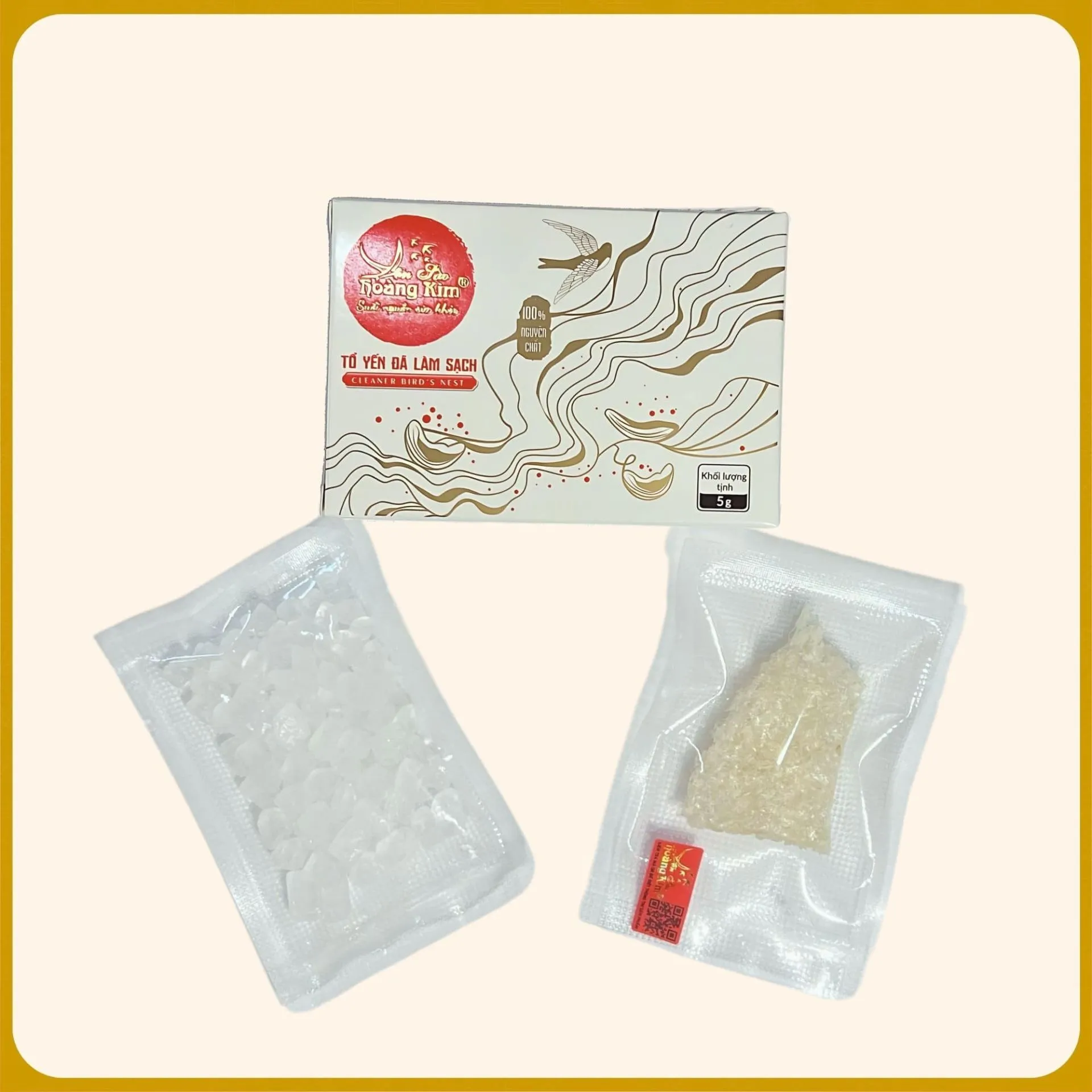 Yến Tinh Chế Sợi Ngắn (Yến Vụn) Hoàng Kim (Hộp 3g/5g/50g/100g) - Siêu Tiết Kiệm - Nấu Cháo, Nấu Súp Cực Ngon