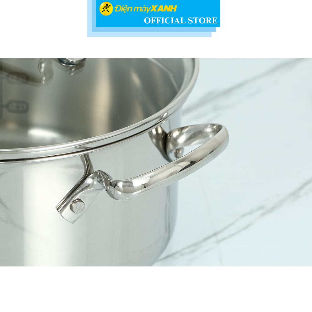 Bộ nồi quánh inox nắp kính Tefal Duetto Plus G719S674 - Hàng Chính Hãng