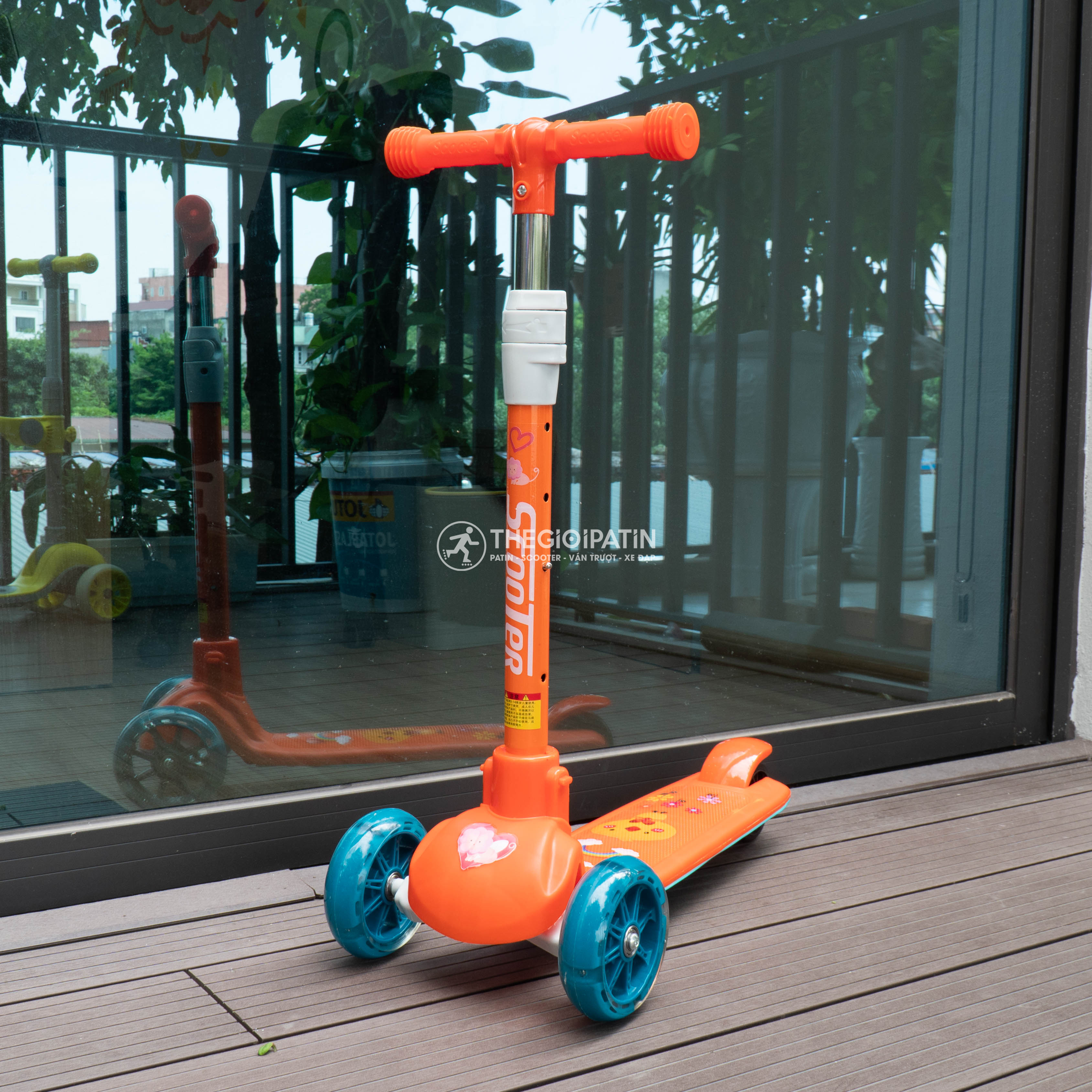 Xe Scooter Cho Bé Centosy 202, Họa Tiết Cá Heo Đáng Yêu Cao Cấp, Có 3 Bánh