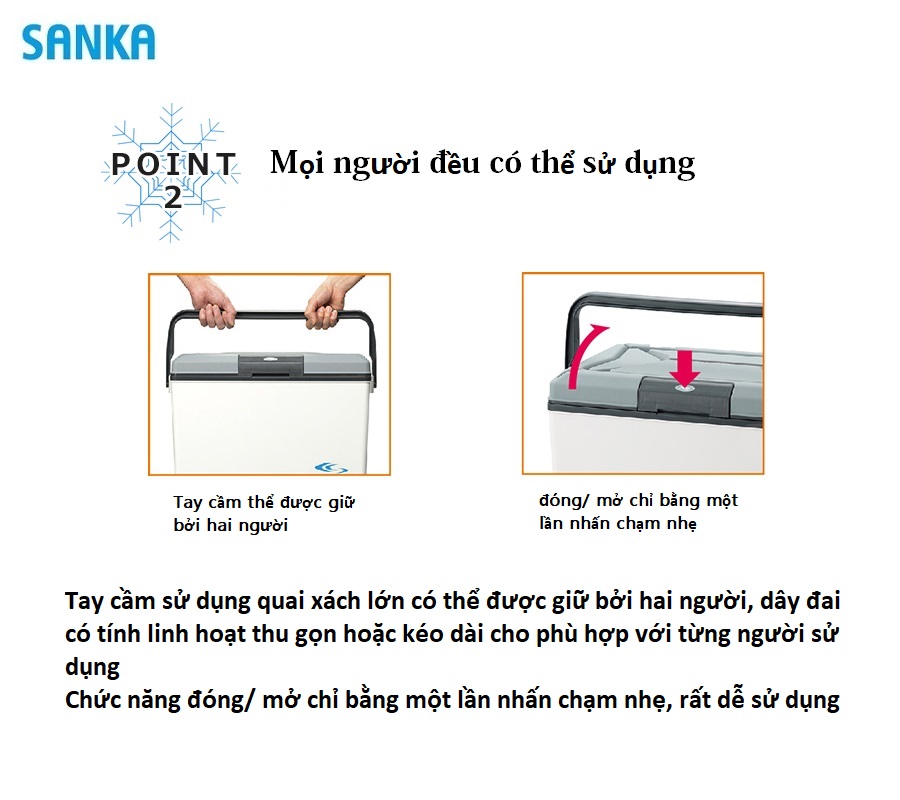 Thùng đá giữ nhiệt đa năng Sanka Master Cool, làm bằng nhựa cao cấp bền đẹp và an toàn cho thời gian sử dụng lâu dài - nội địa Nhật Bản