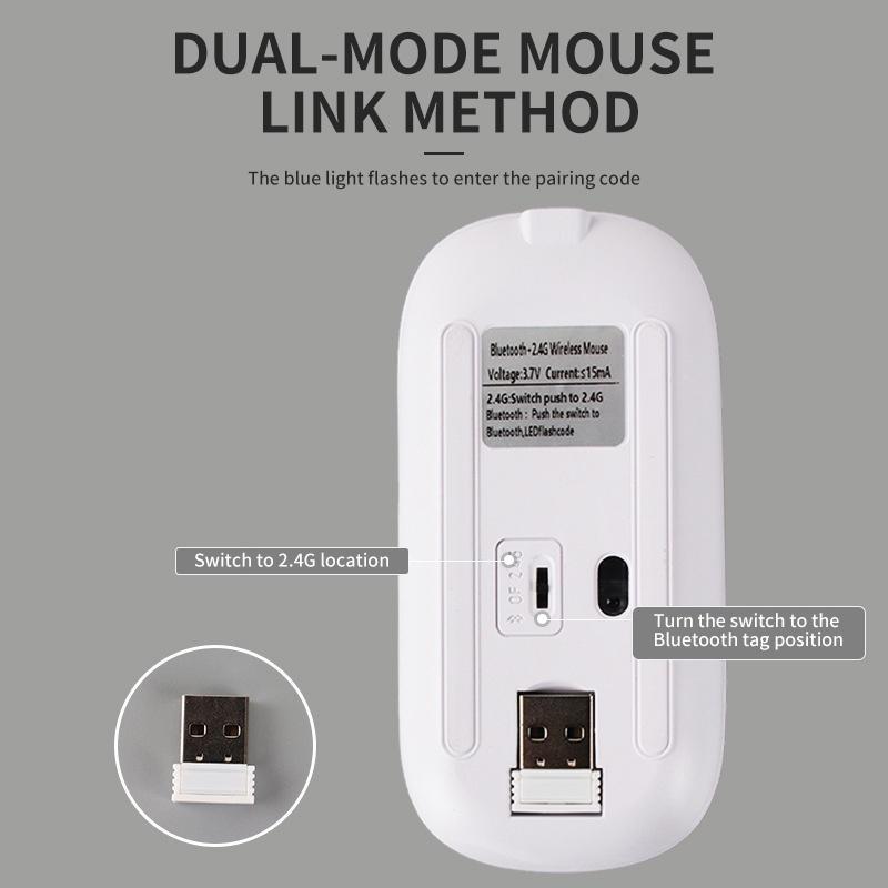 Chuột không dây 5.0 2.4g Thiết Kế Đơn Giản Chất Lượng Cao