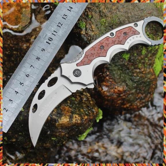 Dao phượt karambit fox có bao da cao cấp