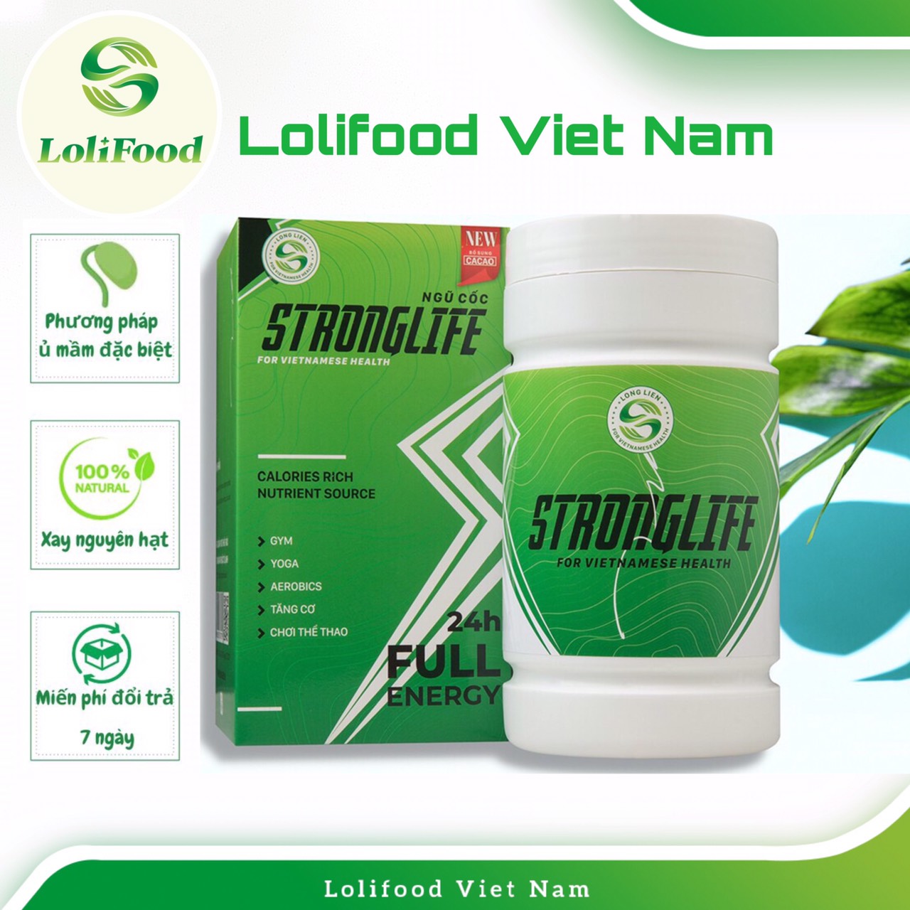 Ngũ Cốc Dinh Dưỡng STRONGLIFE Long Liên (500gr) Tăng Cường Năng Lượng Dành Cho Người Lớn