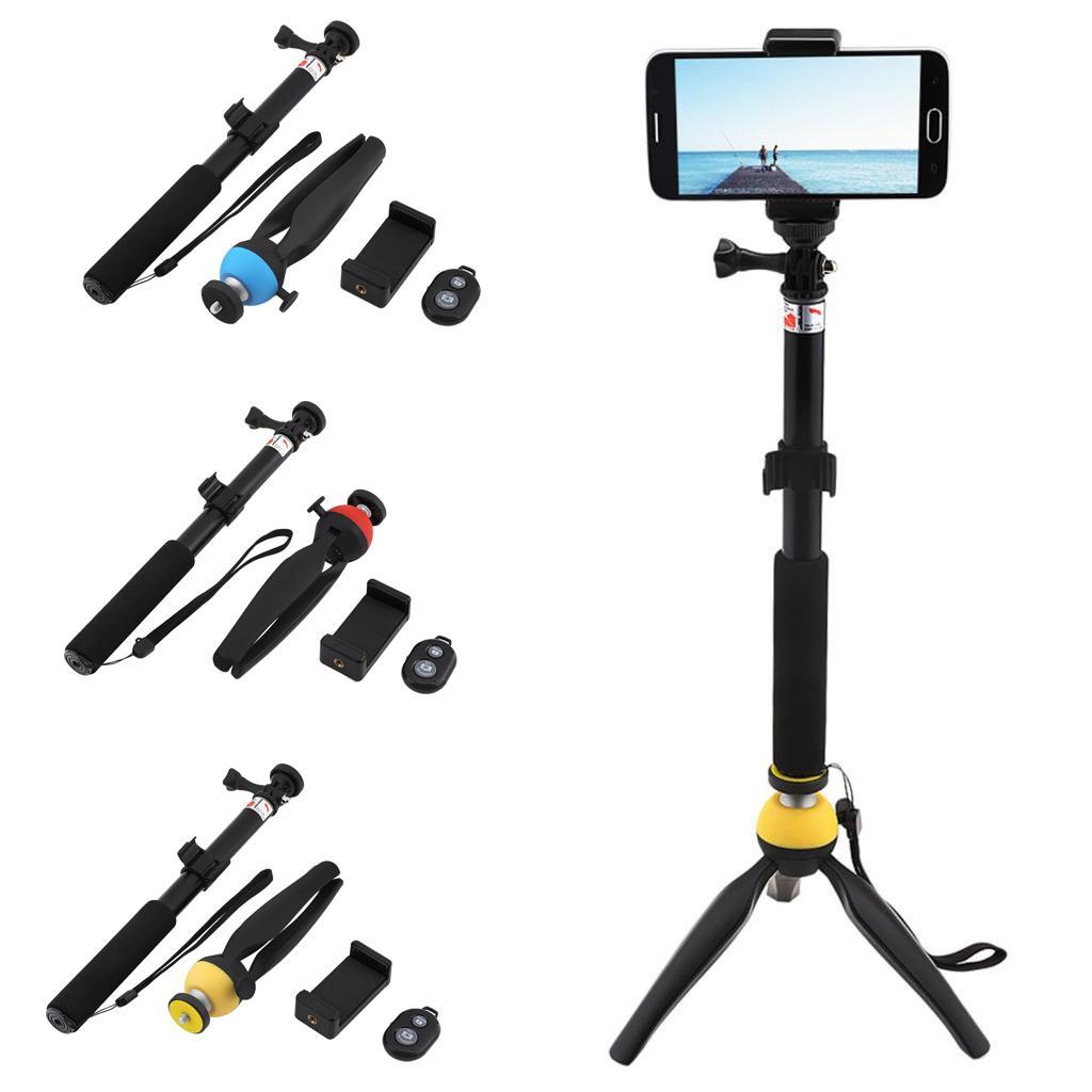 Mini Tripod w/ Phone Clip Table Top Stand & Selfie Monopod for