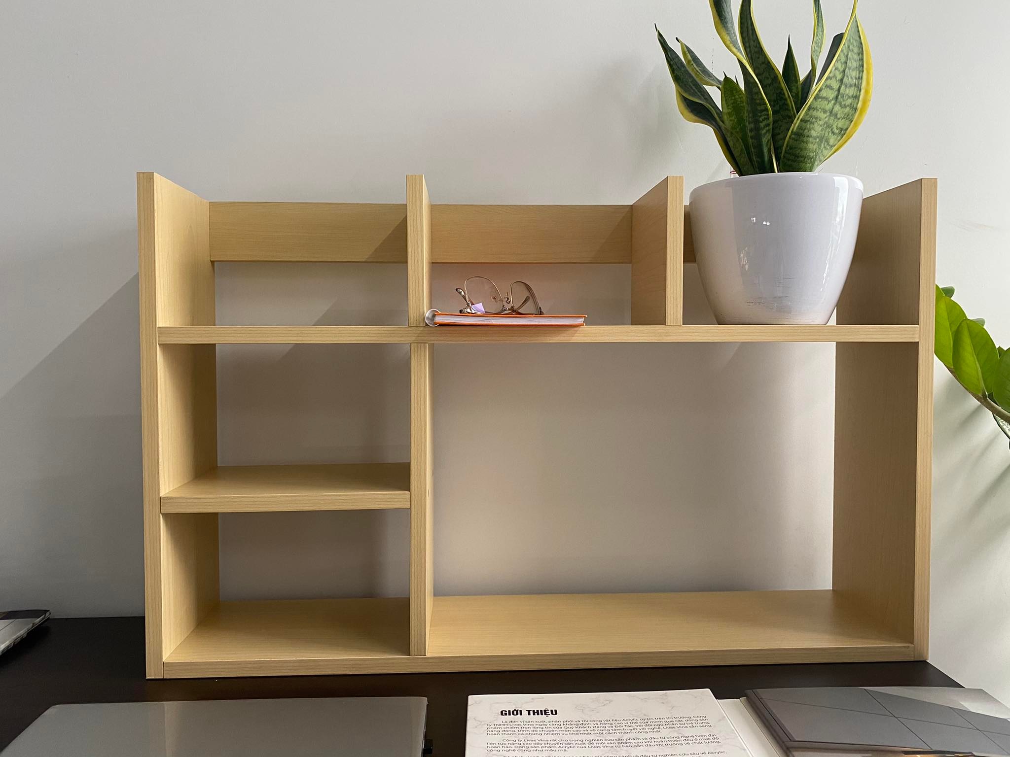 Kệ sách mini MDF lõi xanh, phủ Melamine chống trầy, chống thấm cao cấp