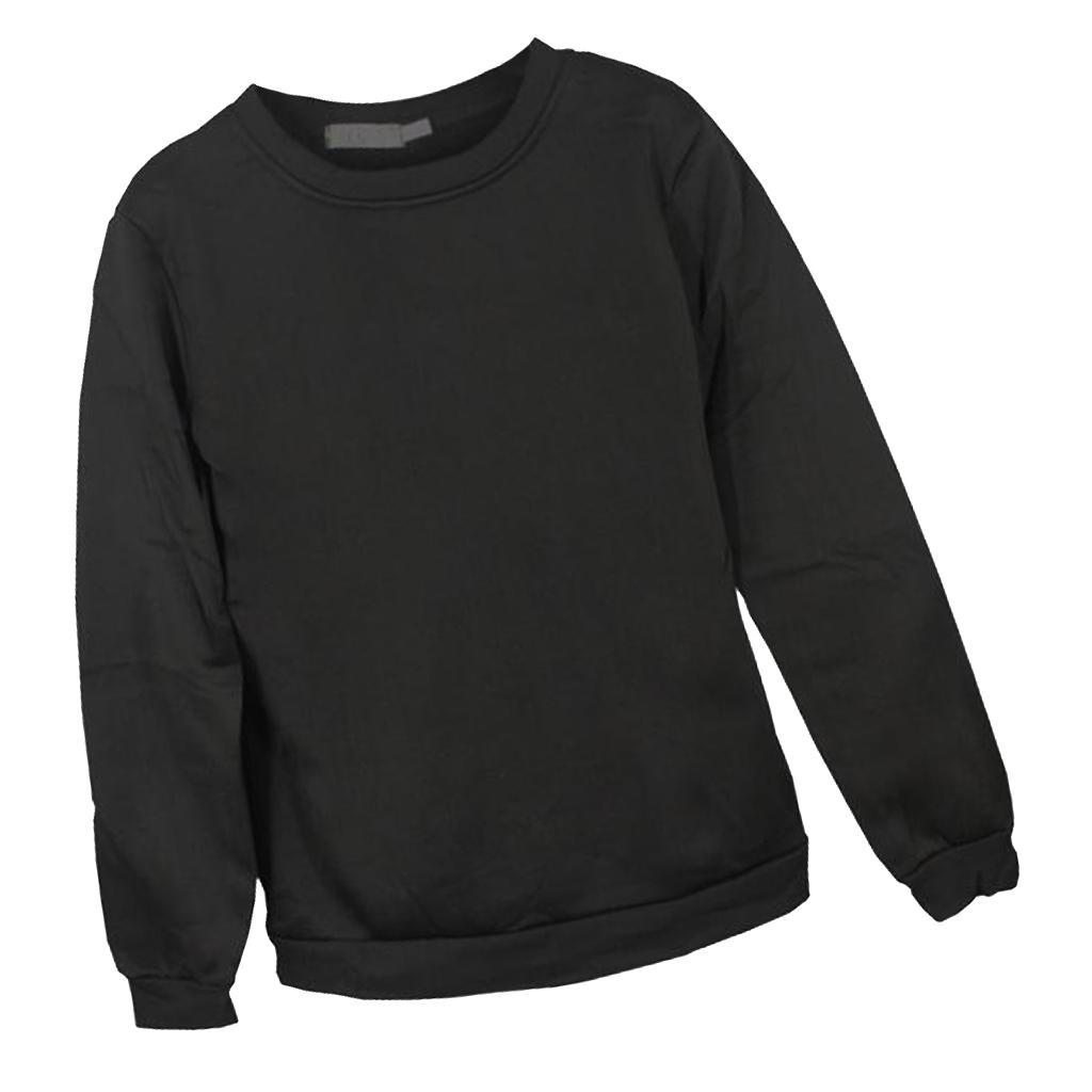 Mens Sweatshirt Plain Fleece Sweat Top Pullover Crew Neck