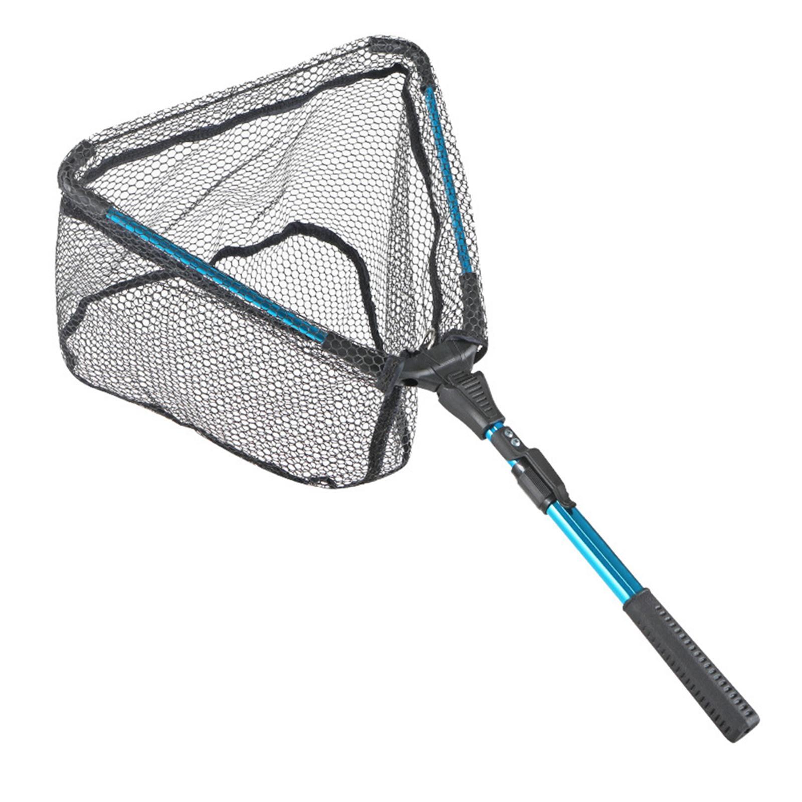 Fishing Mesh Net Fishing Accessories Lightweight Landing Net Fishing Collapsible Fish Net for Catfish Trout Freshwater Saltwater Sea Fishing